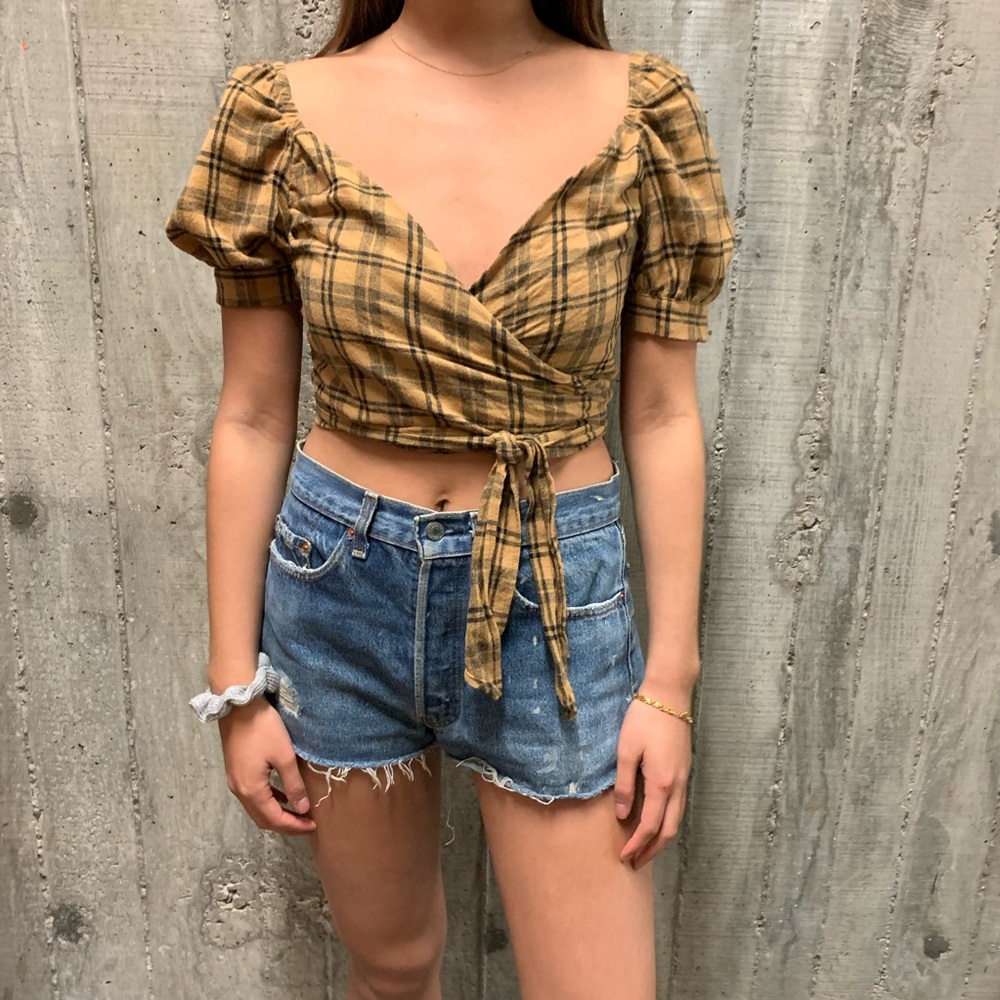 Planet Blue wrap top
